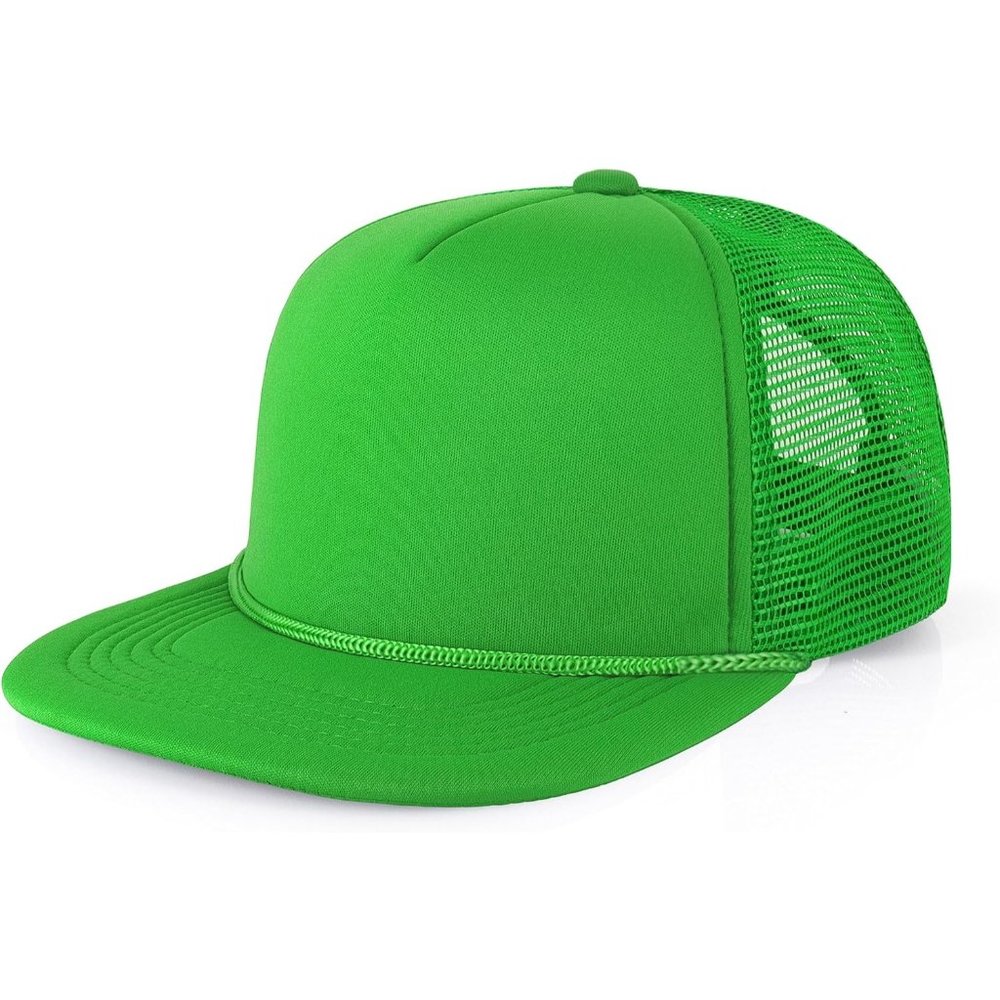 Men Mesh Snapback Trucker Flat Bill Foam Top Hat